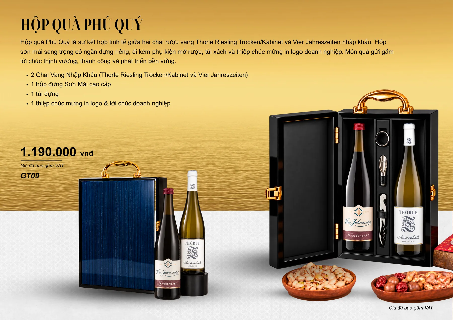 Catalog quà Tết 2027, trang 8: Hộp quà Phú Quý