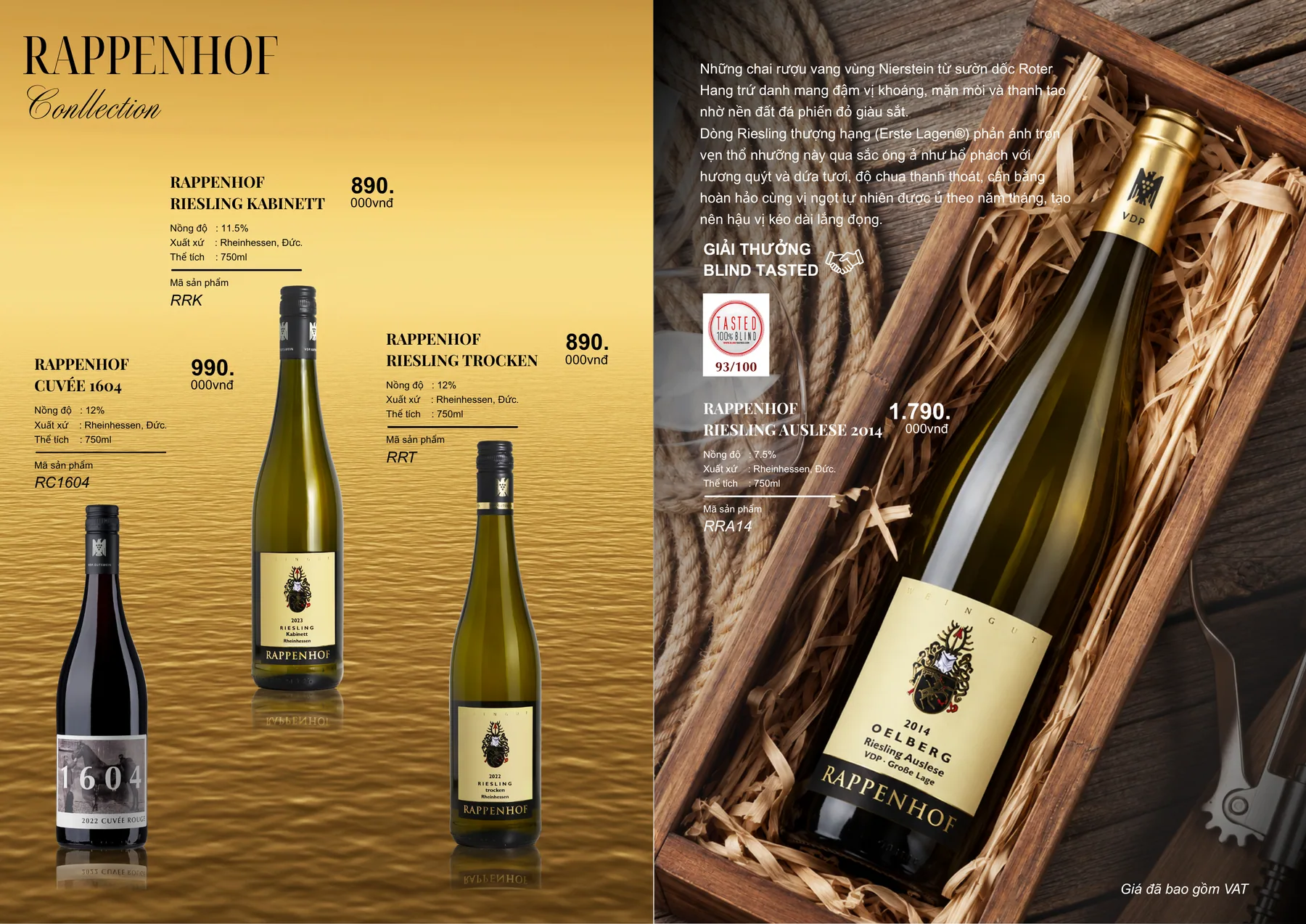 Catalog quà Tết 2027, trang 12: Vang Rappenhof